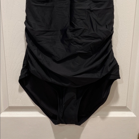DKNY Black Halter One-Piece Swimsuit. NWT. Large - Picture 10 of 11
